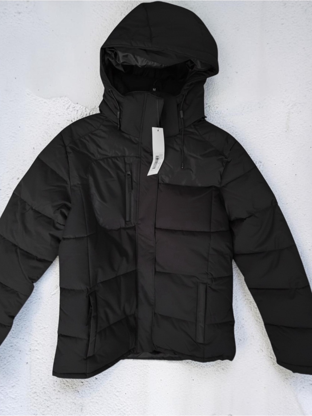 Unisex Black Insulated Ski & Snow Jacket with Hood